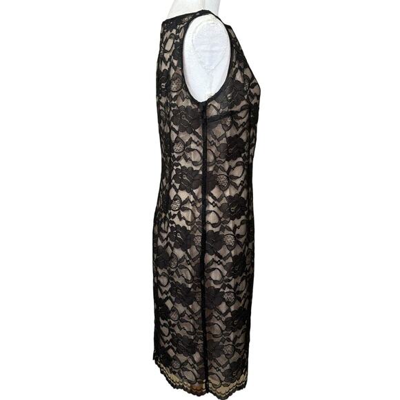 Maggy London black lace sheath dress, wedding guest, romantic, classic, retro - Picture 2 of 4